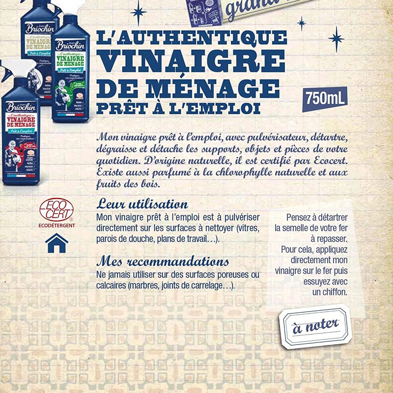 Vinaigre de Ménage Briochin - Spray 750 ml