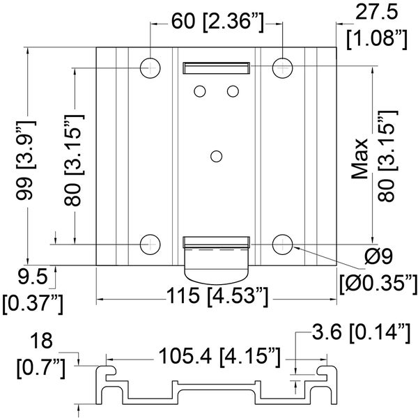 Penn Elcom W0093 wielplaat voor Penn Elcom W0985/80 en W0990/80