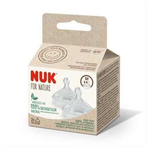 2 tétines NUK for Nature M silicone - NUK