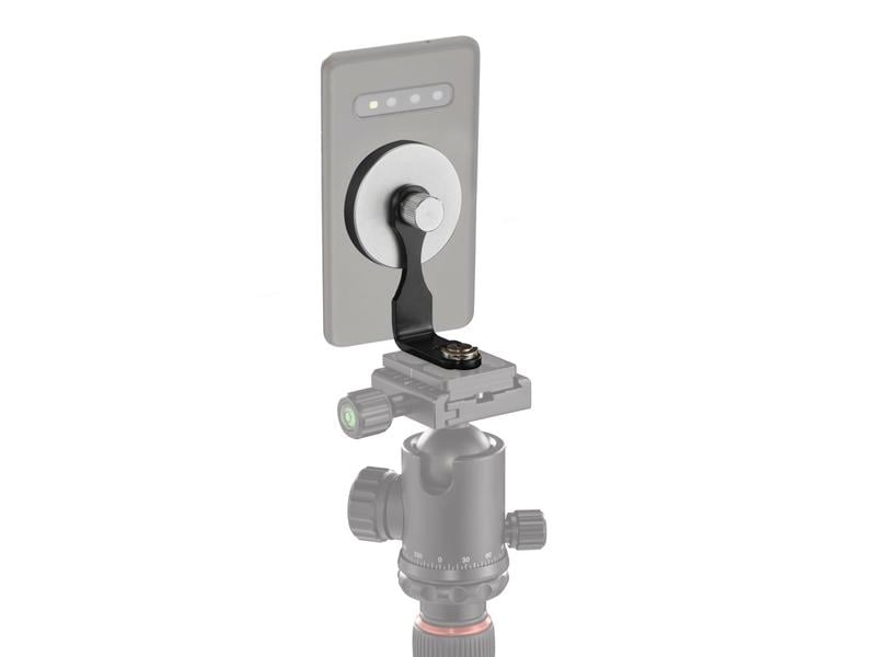 Hama Halterung Handy «Puck» magnetisch, universal Kompakter Magnet-Halter zur sicheren Befestigung eines Smartphones an Kamerastative und ¼“-Anschlüsse