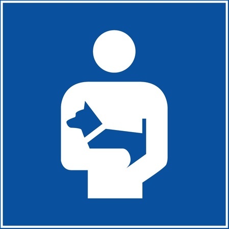 Signalétique d'information PI BP 006- Chiens Portés Autorisés