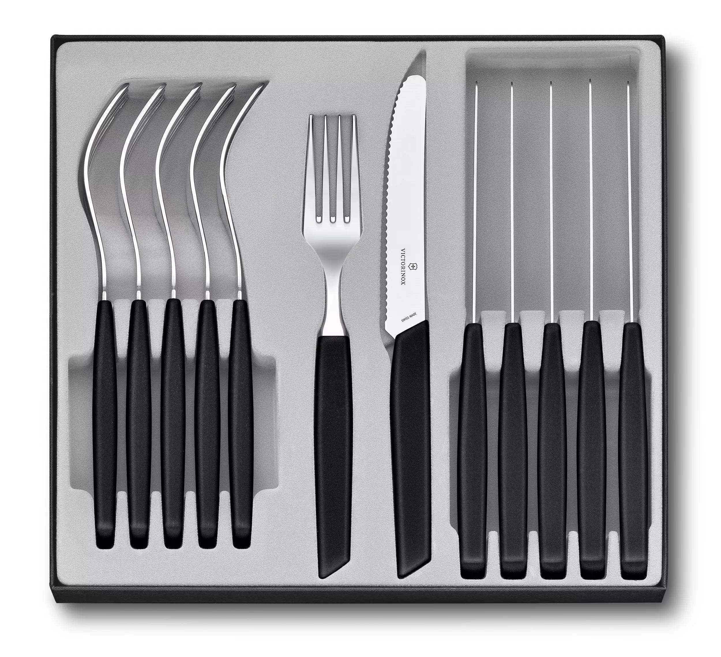 Swiss Modern Besteck, 12-teilig-schwarz