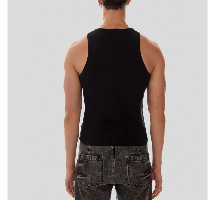 vrovion - Tanktop met effen uitsparing