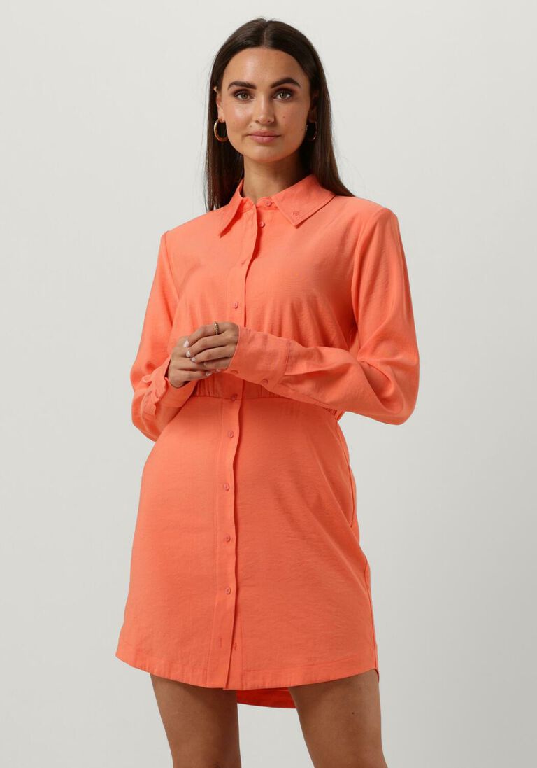 FREEBIRD koraal freebird mini jurk wv-crisp-vis-23-1
