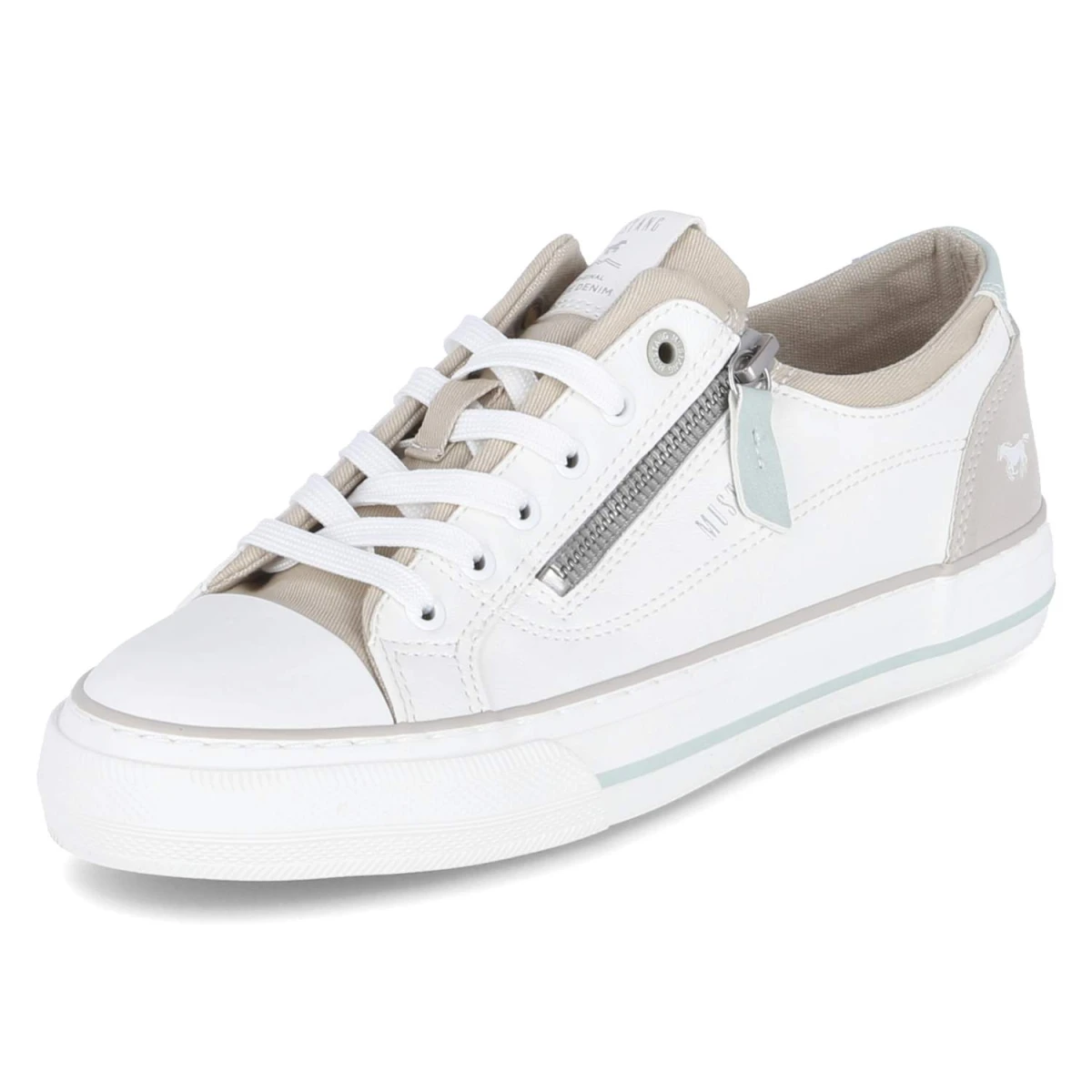 MustangLow Sneaker - Weiss/Beige