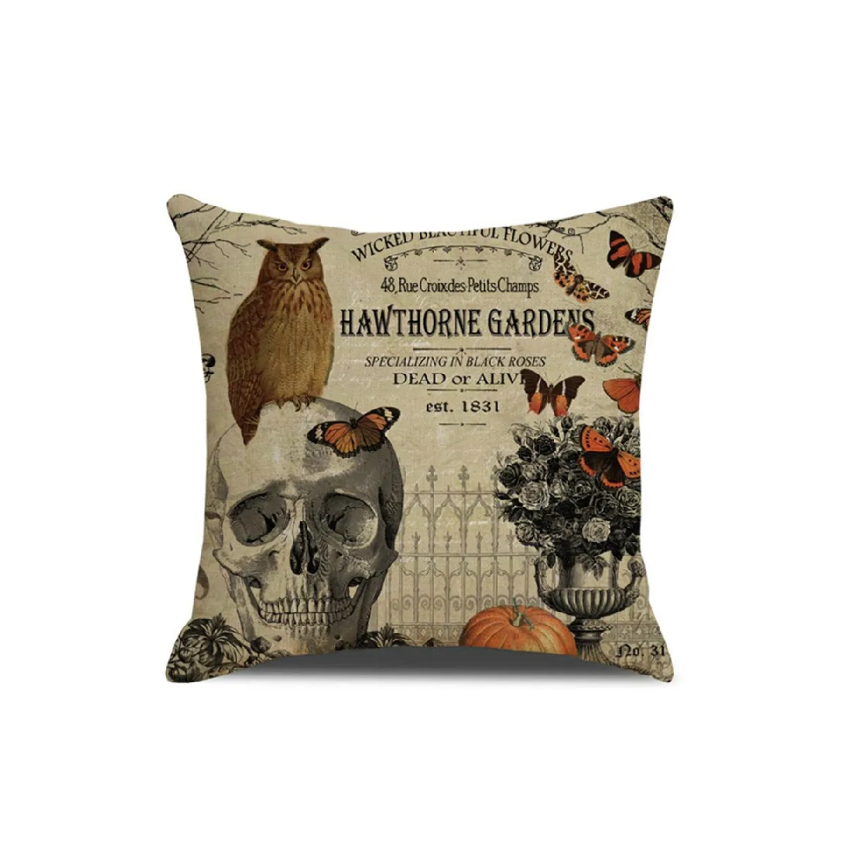 YP Select - Halloween Skull jaune 45x45Cm