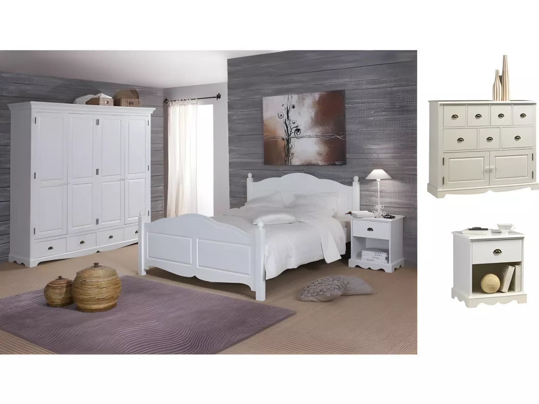 Chambre Blanche Complète Lit 140