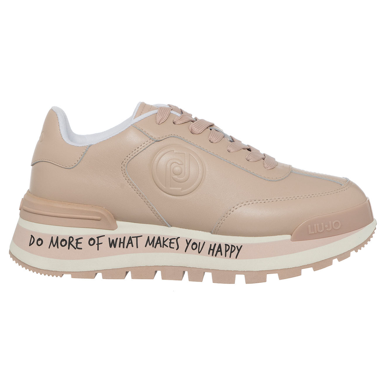 Liu-Jo Sneakers en Cuir Bailey rose pâle