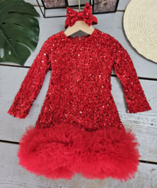 Glamour & tule dress - rood