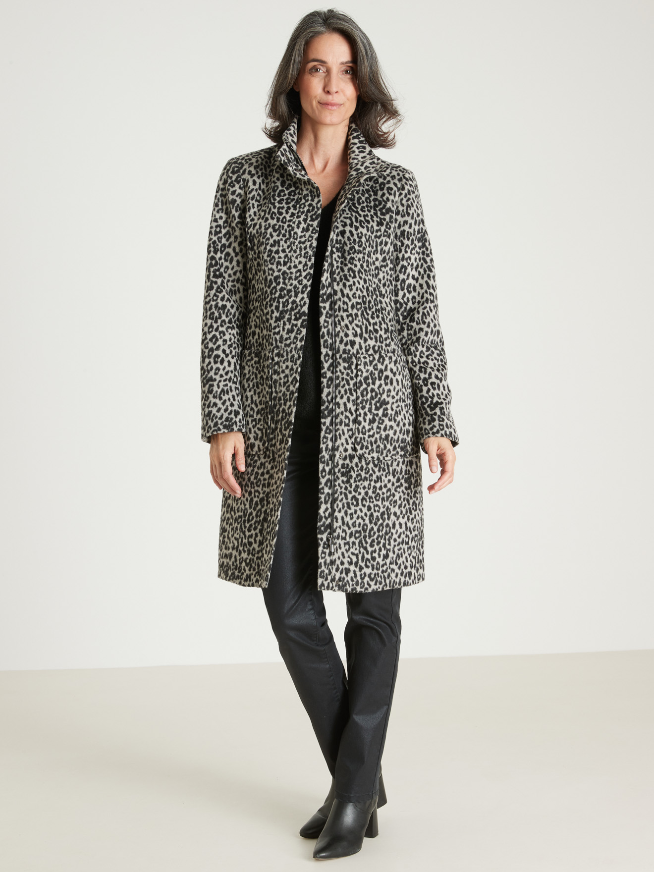 Manteau zippé tout doublé
