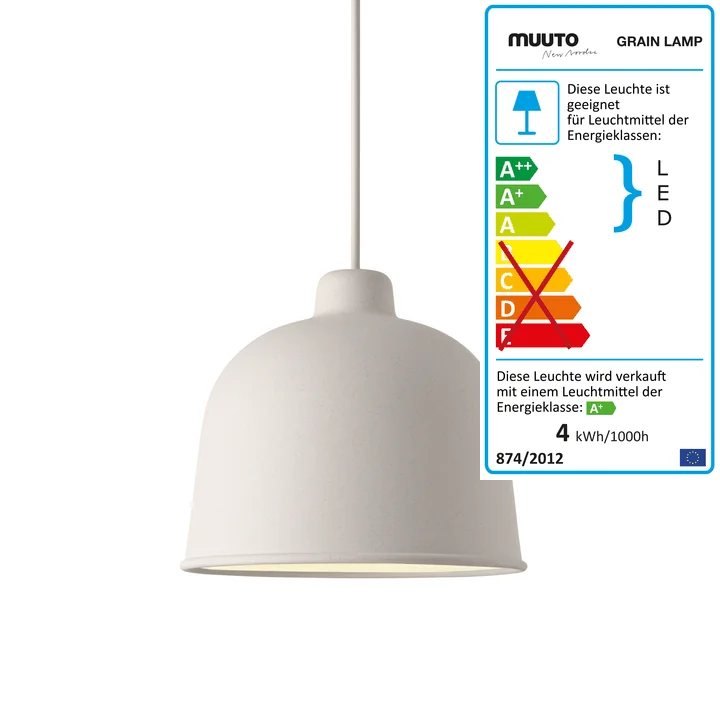 Muuto - Grain Pendelleuchte, blau-grau