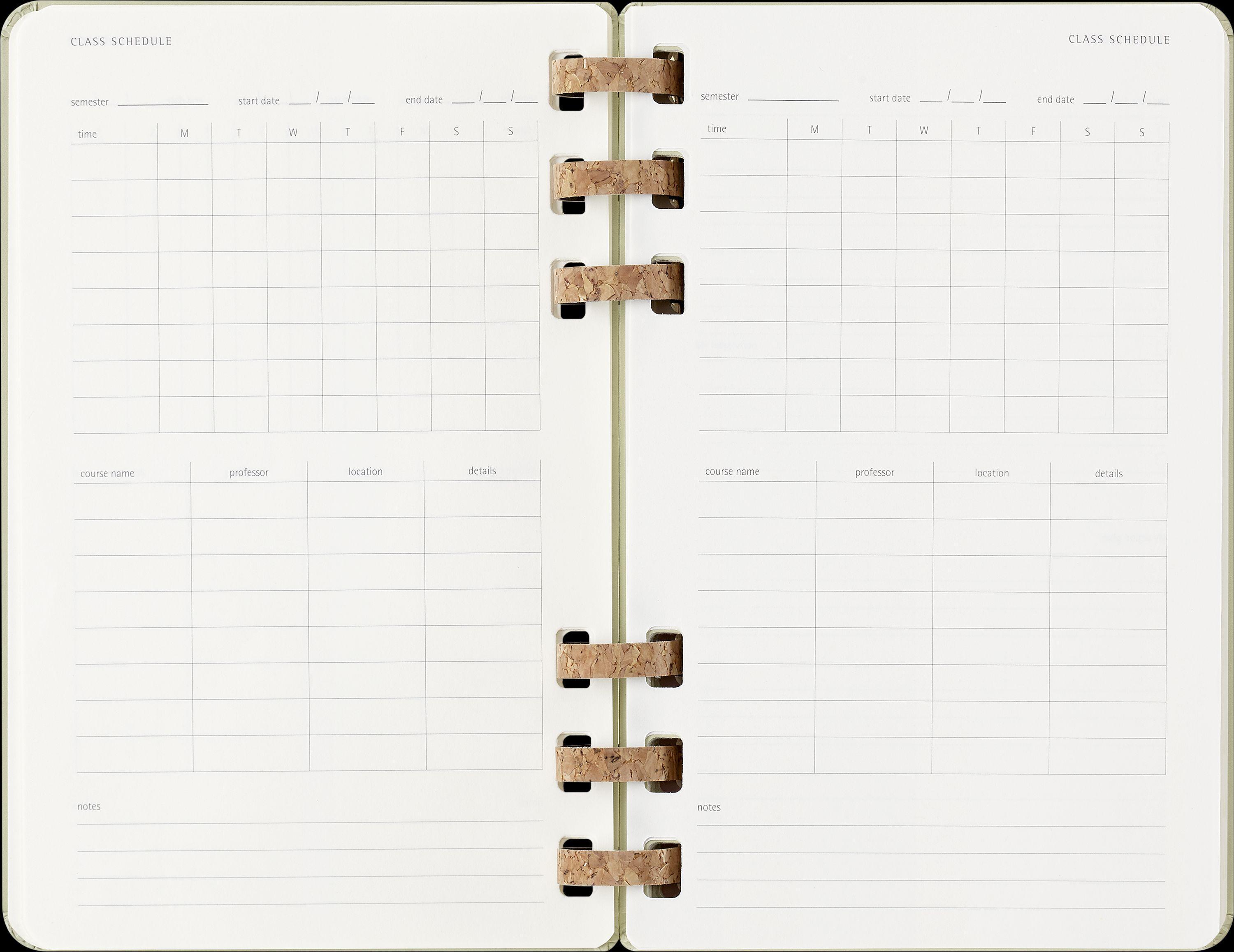 Moleskine 12 Monate Studienplaner mit Spiralbindung, L/A5
