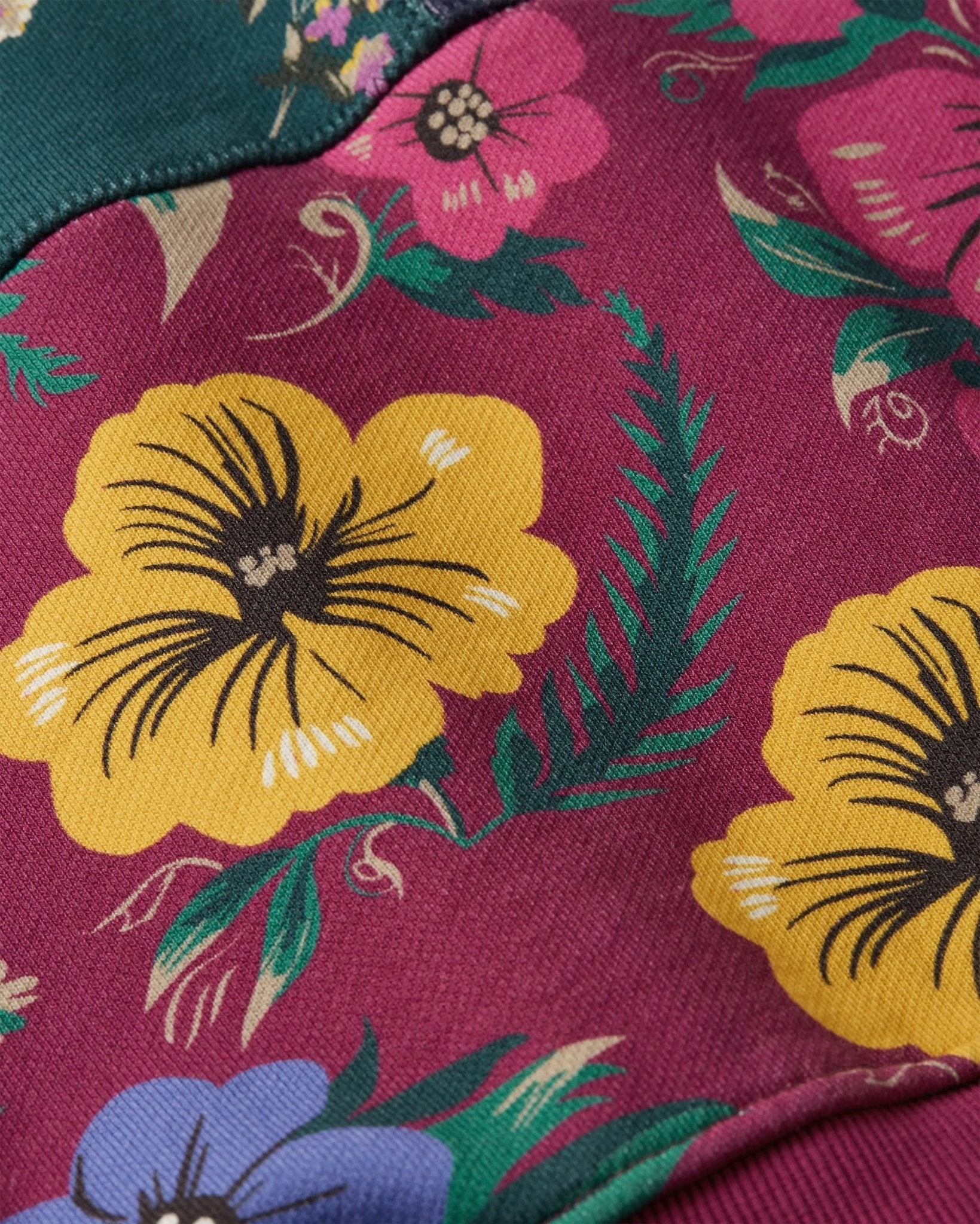 Patta Floral Patchwork Hooded Sweater (Multi)