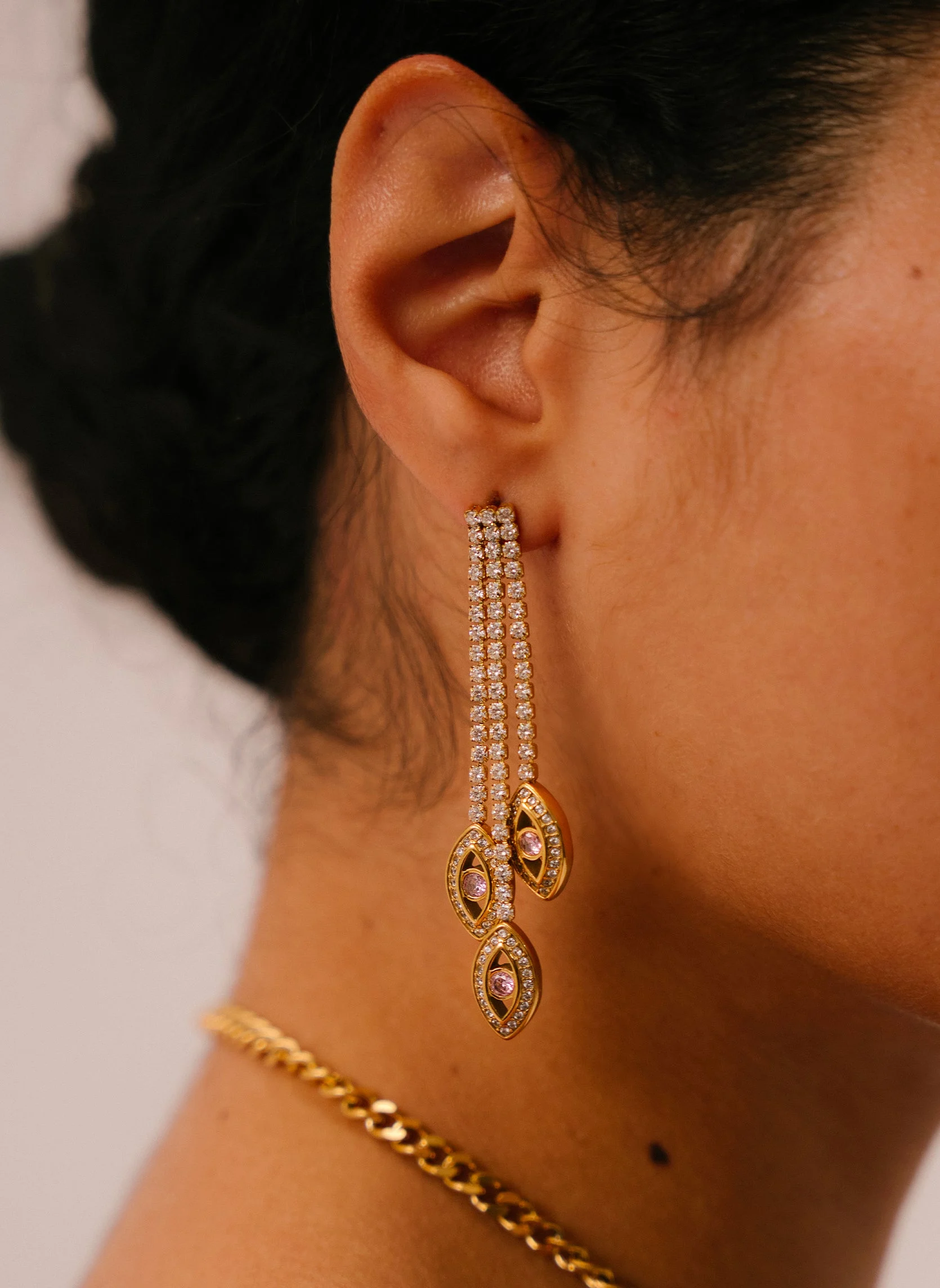 LUXOR - Boucles d'oreilles pendantes luxor | Rose