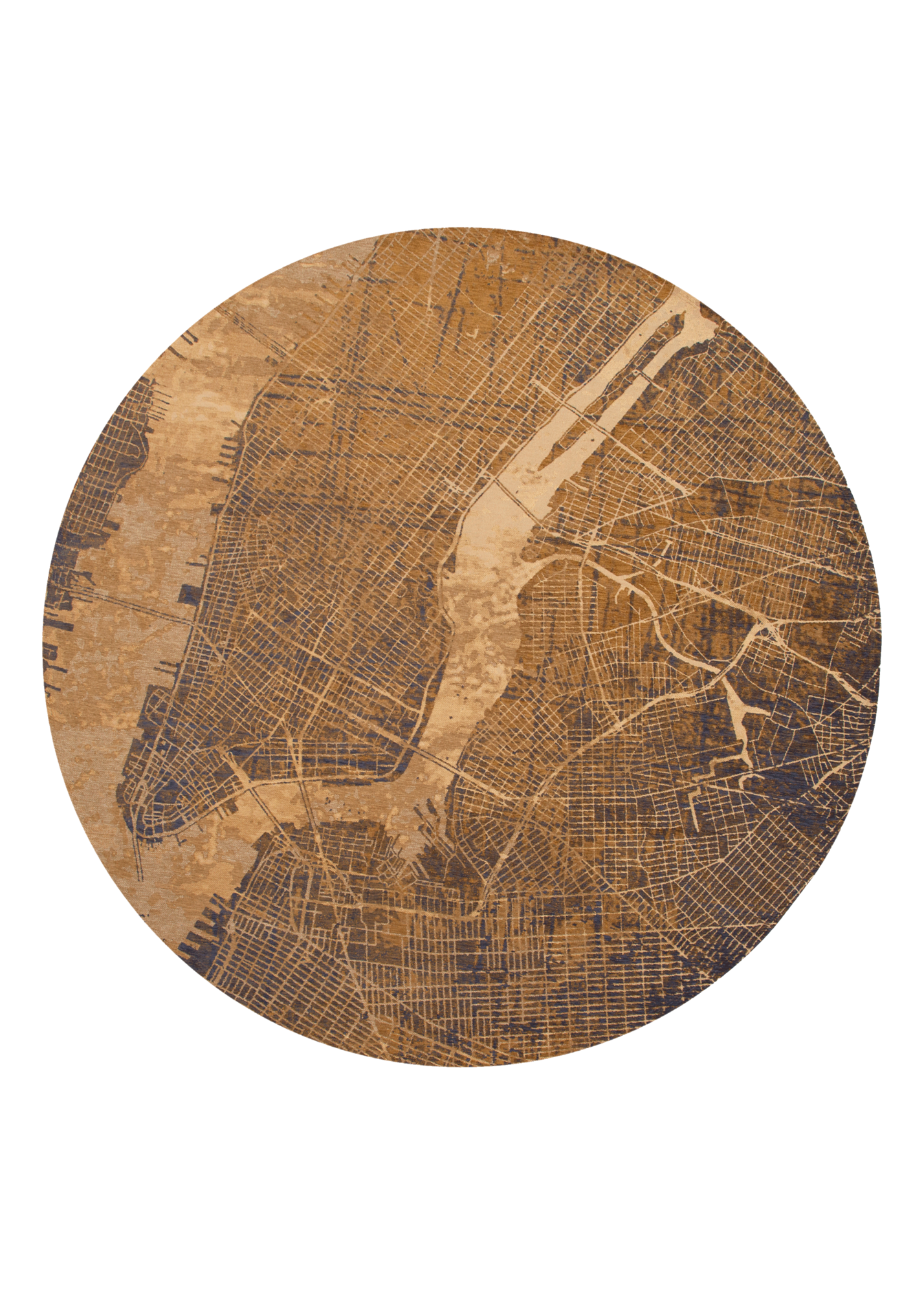 Ecorugs vloerkleed New York goud ∅ 240 cm