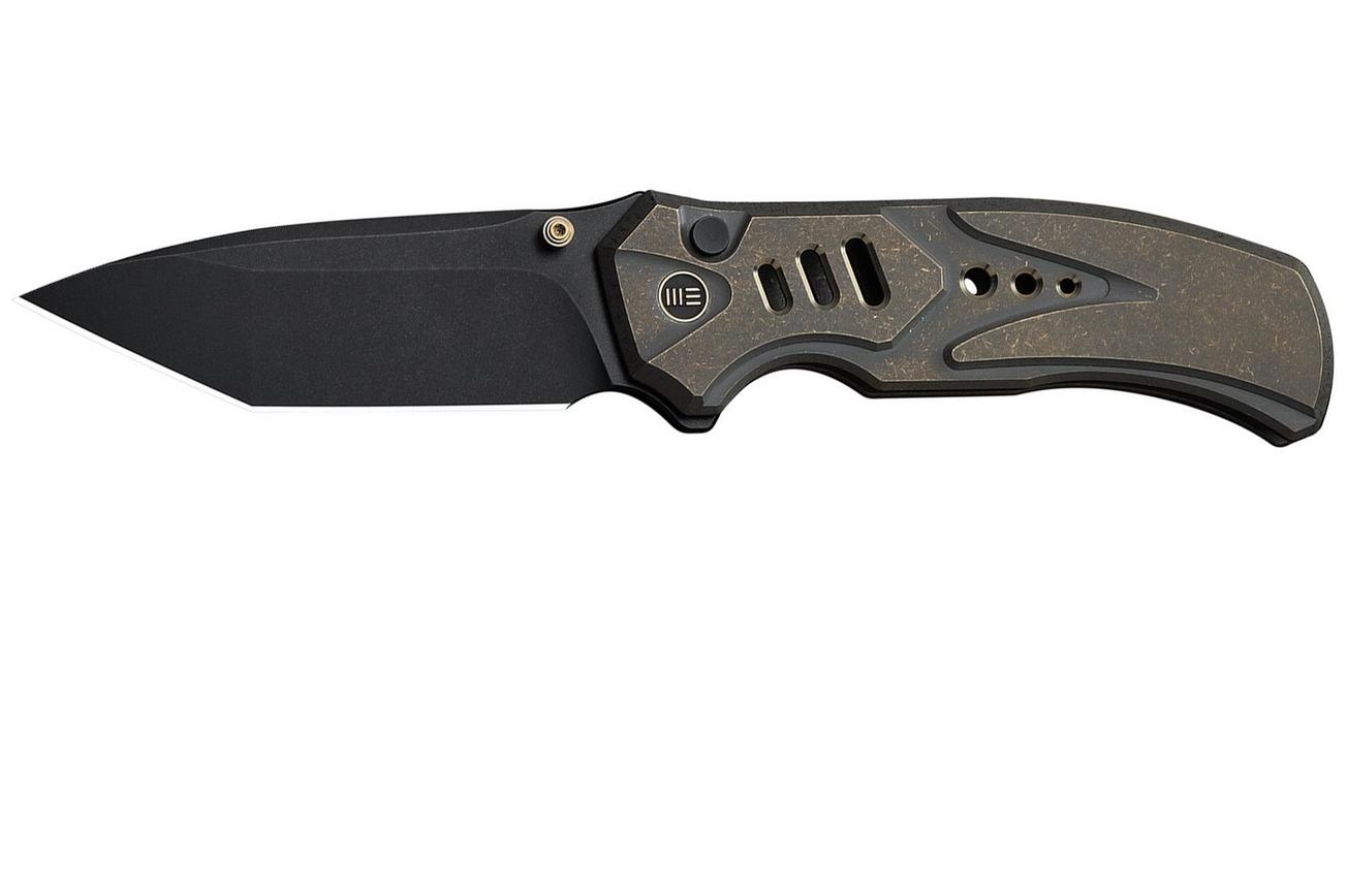 WE Knife Zentron WE24094-3 Blackwashed Böhler M390, Bronze Titanium, zakmes