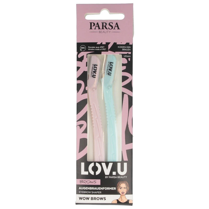 Parsa LOV.U Eyebrow Trimmer 2 Pieces - Blue/Pink