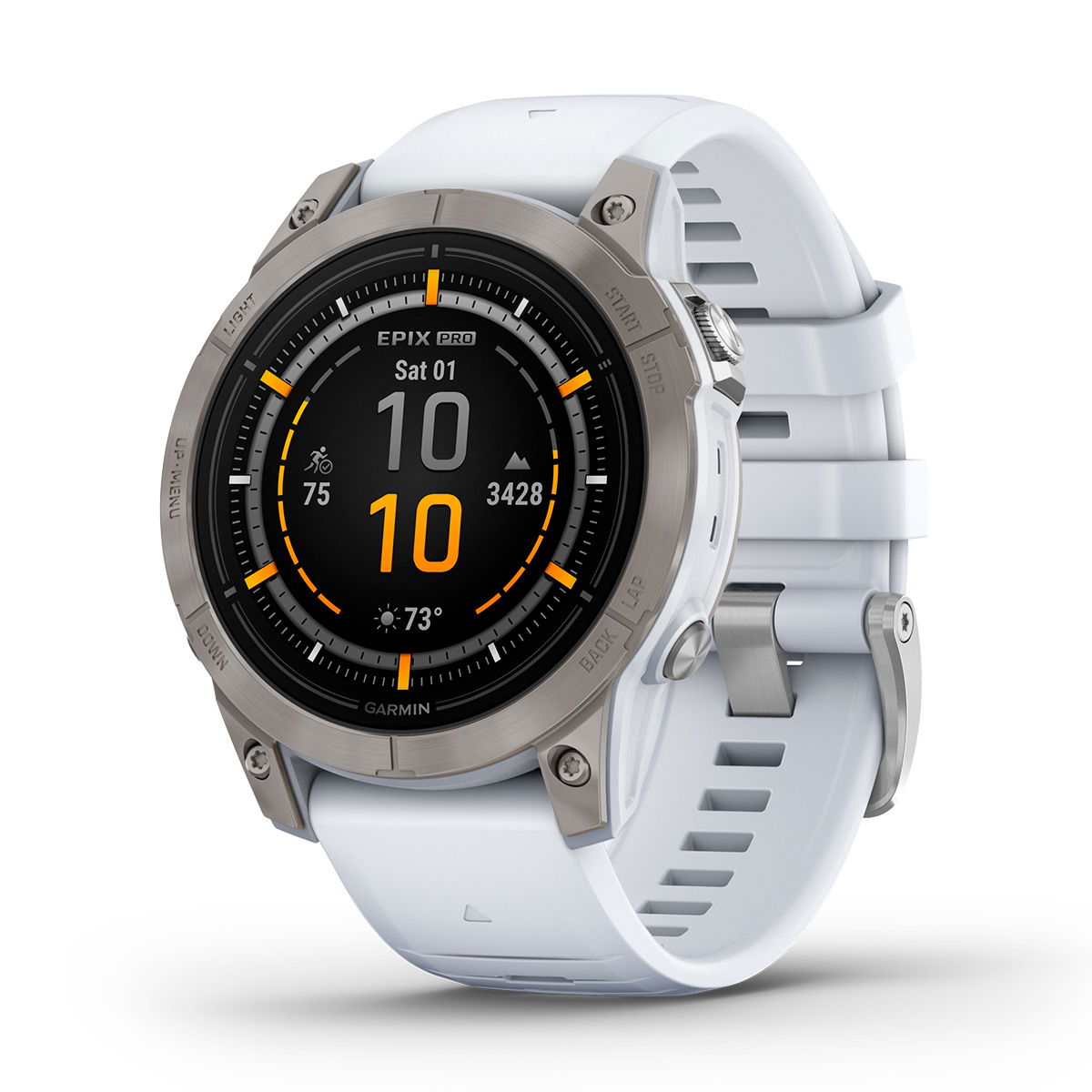 Garmin Epix 2 Pro Sapphire - Titanium, Whitestone rem, 47 mm