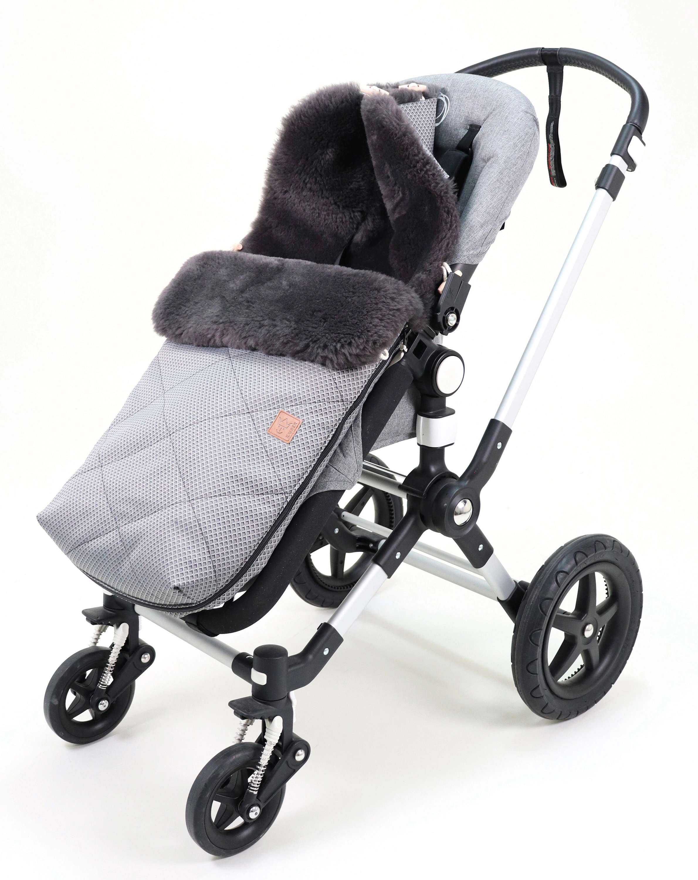 Buggy-Fußsack NATURA GRAPHIT mit Lammfell in anthracite