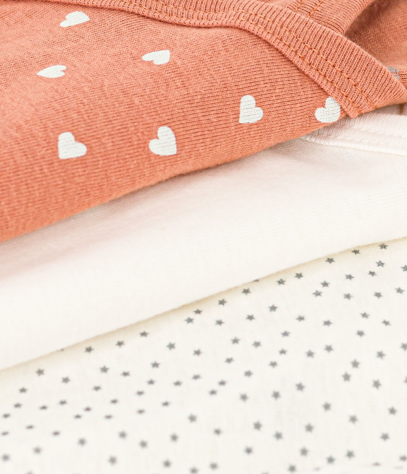 Lot de 3 bodies croisés manches longues en coton