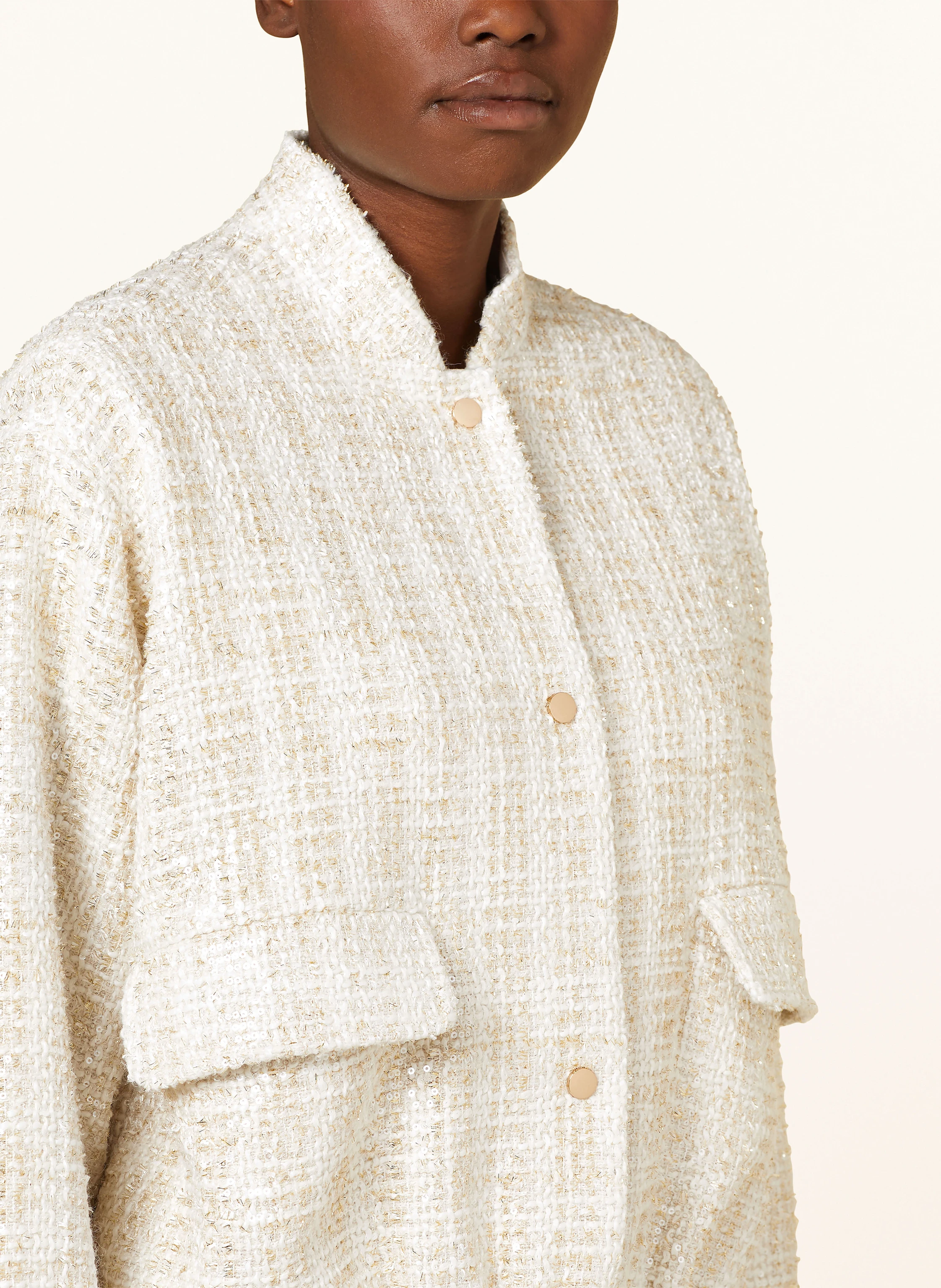 CATNOIR Tweed-Jacke mit Pailletten und Glitzergarn