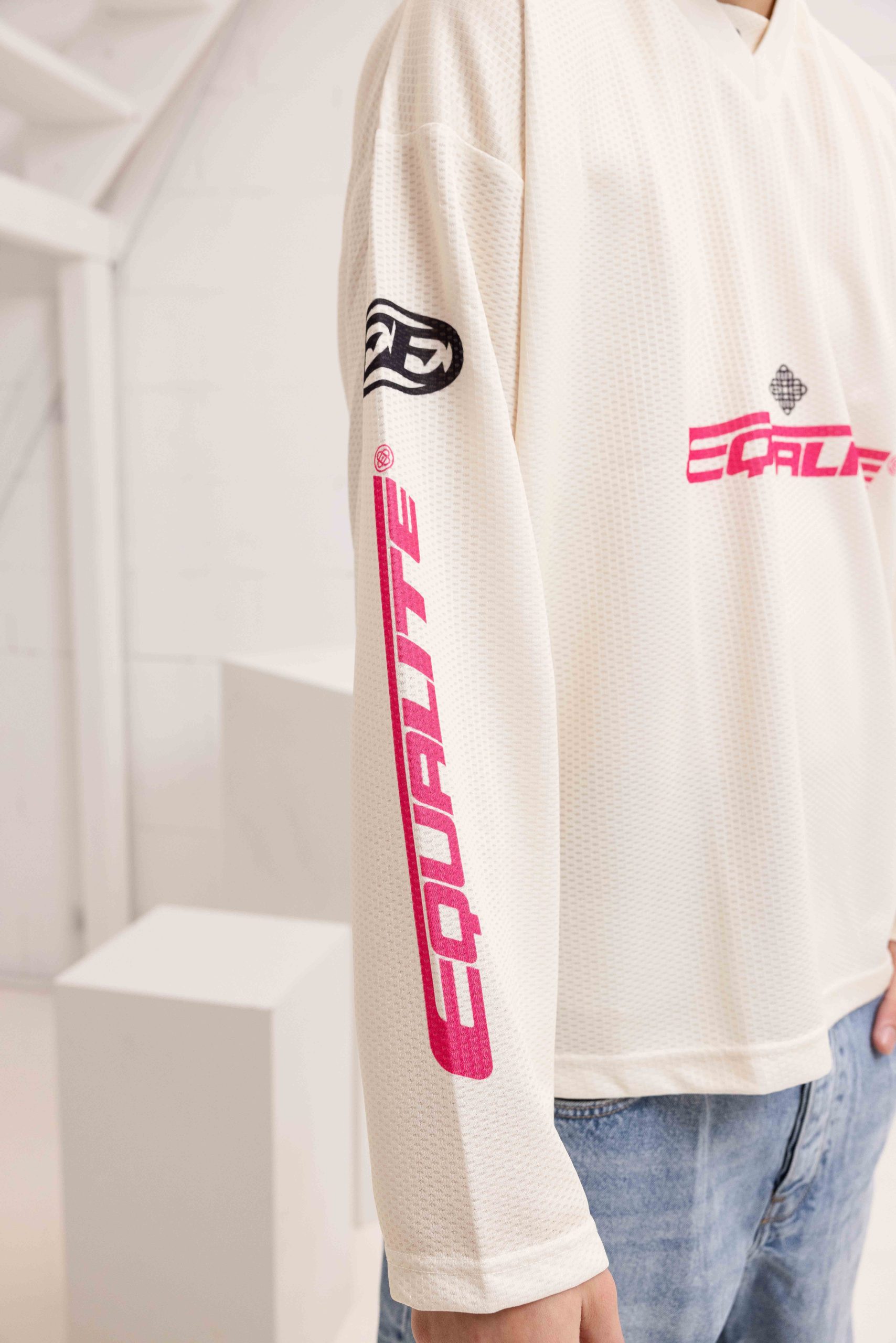 Equalité Arena Longsleeve Jersey Heren Gebroken Wit