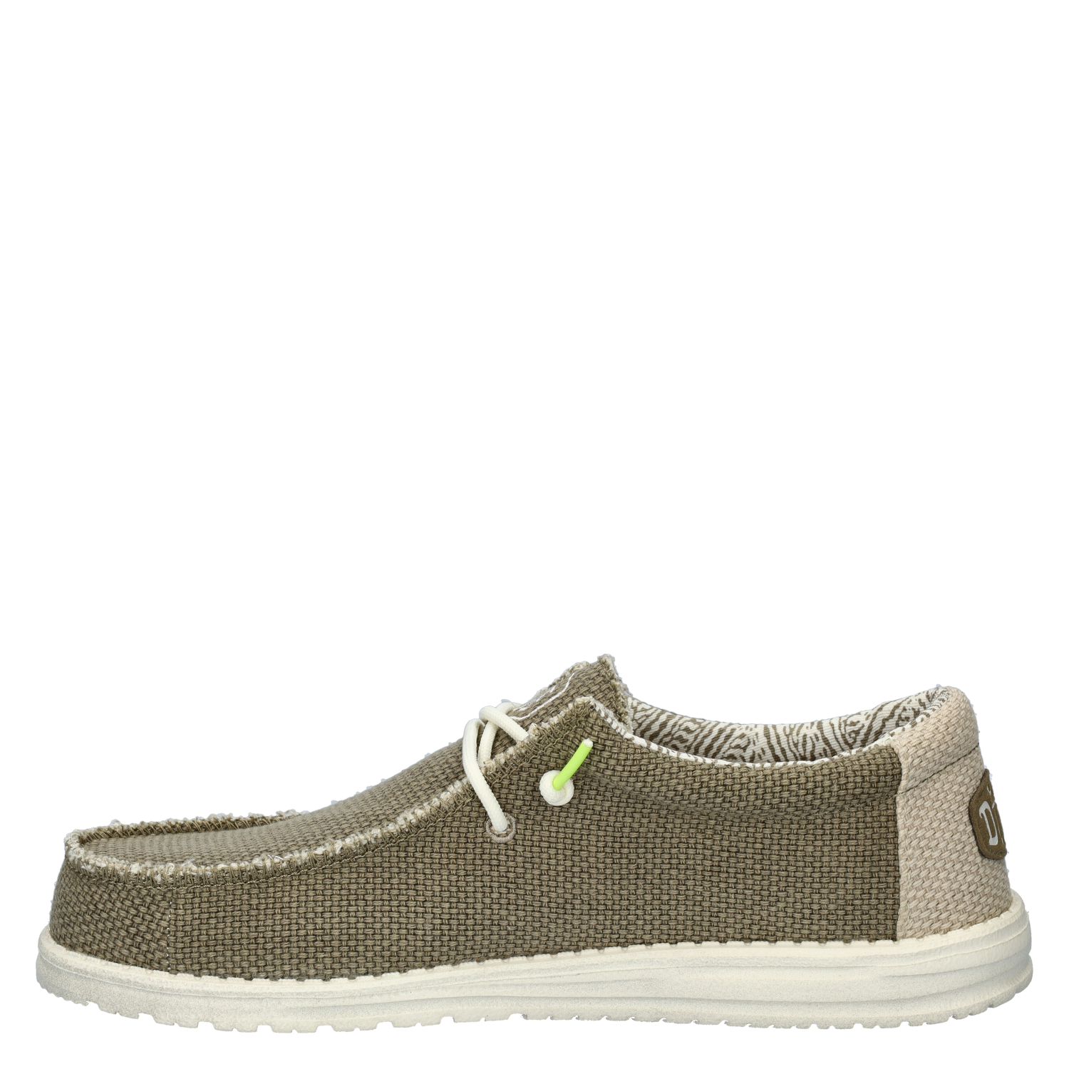 HEYDUDE Wally Braided heren mocassin Hey Dude Groen