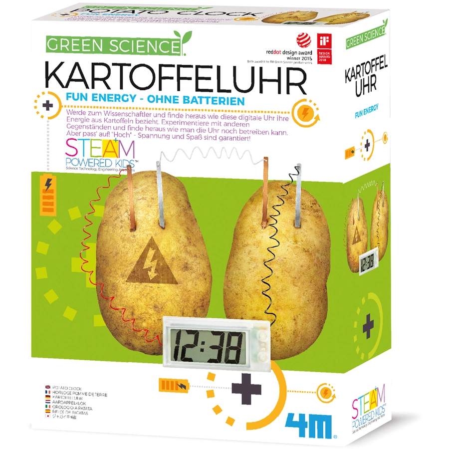4M Green Science - Kartoffeluhr Mehrfarbig