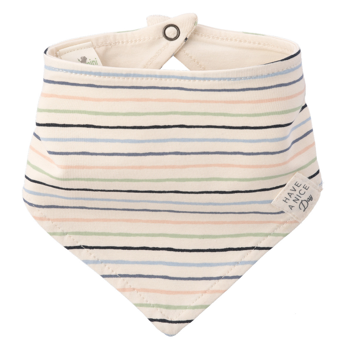 Topomini Pure Collection Baby Bandana mit Streifen hellgrün / bunt / weiss