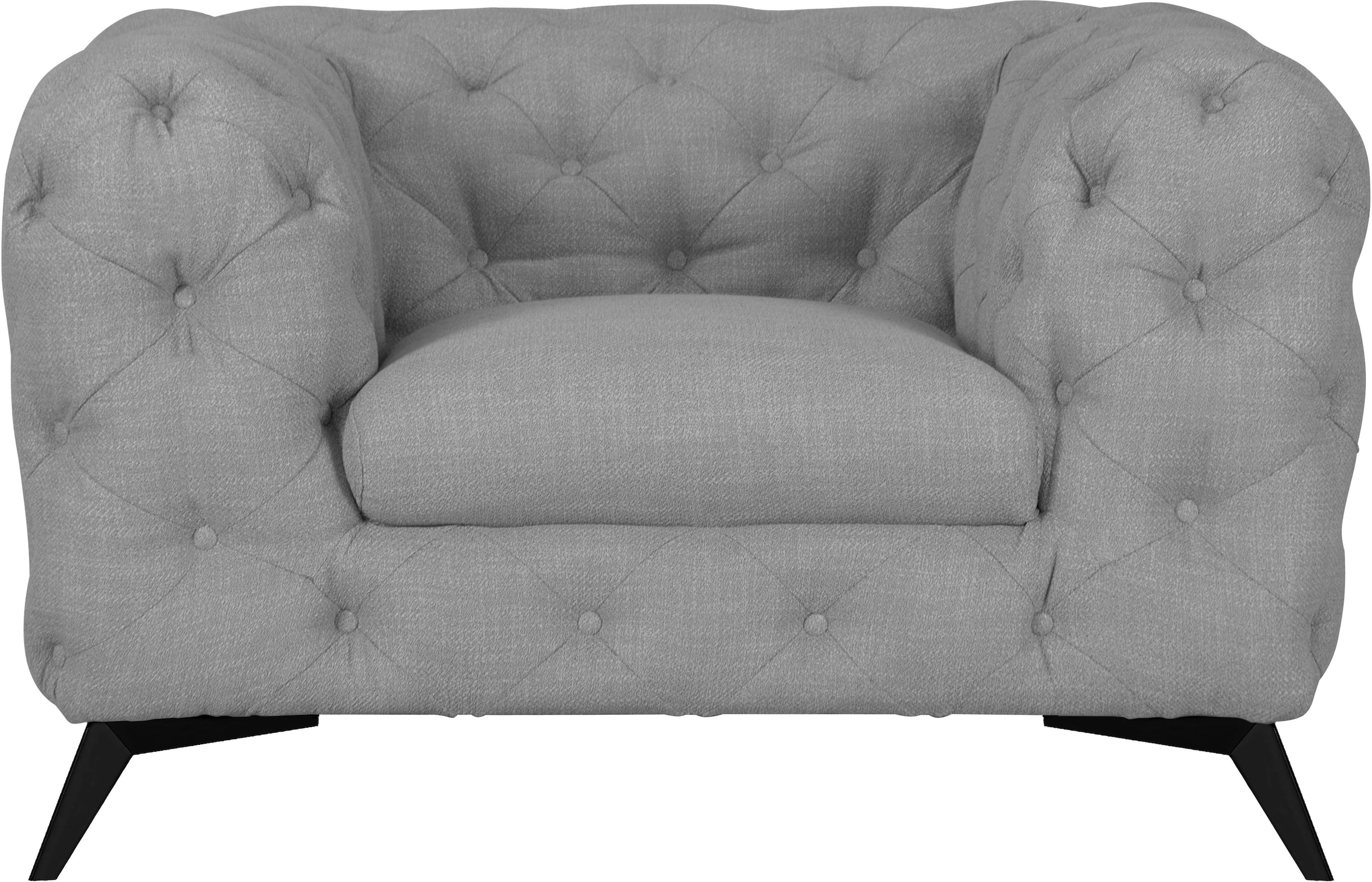 Home affaire Chesterfield-Sessel »Glynis Sessel« aufwändige Knopfheftung, moderne Chesterfield Optik, Fussfarbe wählbar