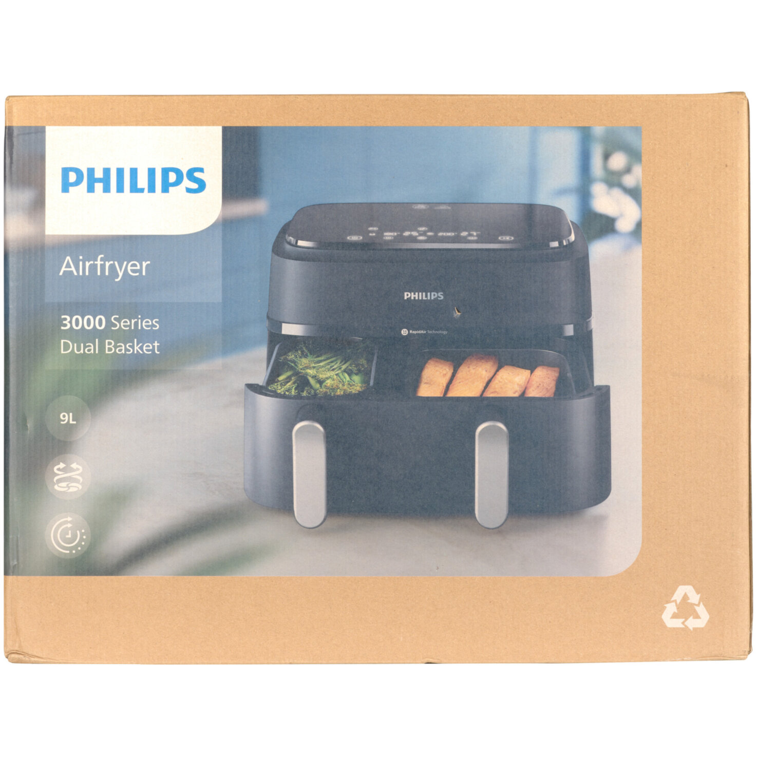 Philips Airfryer mit 2 Körben NA351/09