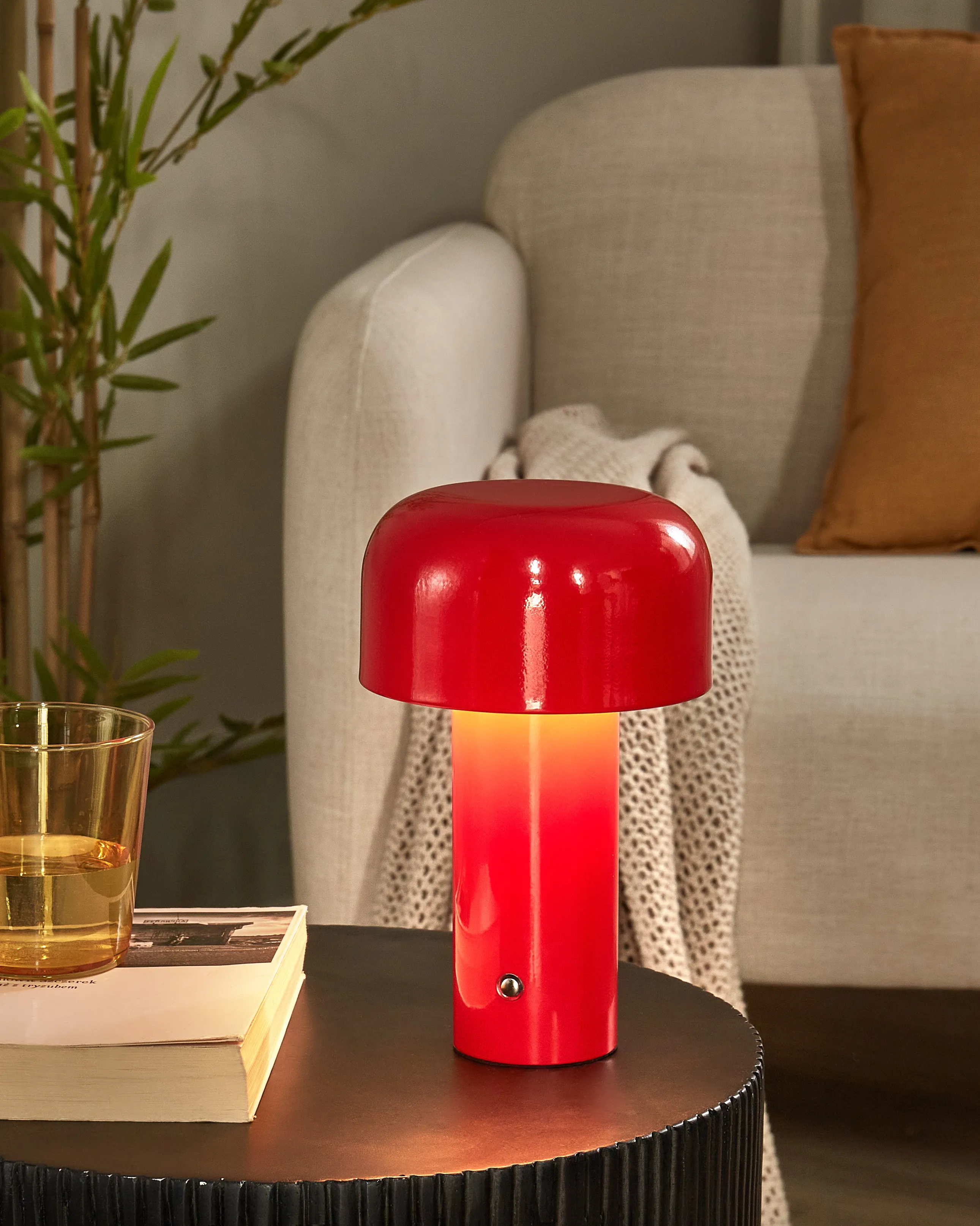 LED draadloze tafellamp BESOS met dimmer Metaal Rood