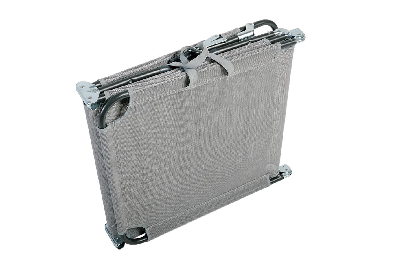 LIT DE CAMPING ZARIA GRIS TEXALINE ACIER