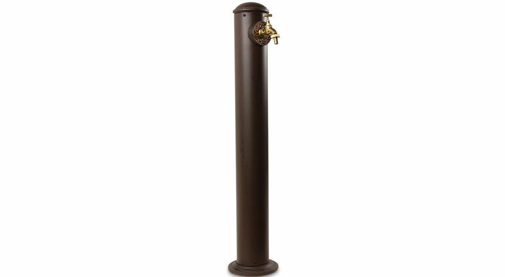 Fontaine de jardin métal marron 17.5x17.5x91cm