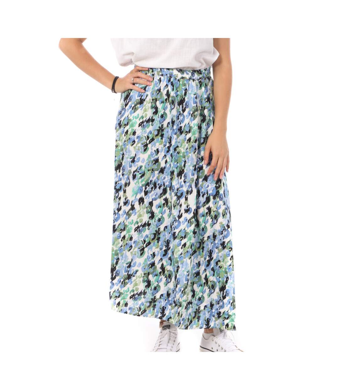 Jupe Longue Vert/Bleu Femme Vero Moda Maxi