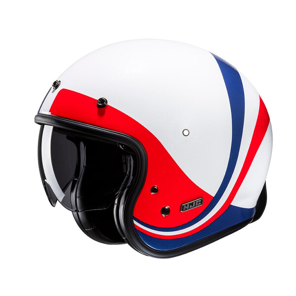 HJC - Casque V31 Emgo MC21 / Blanc / Rouge / Bleu / Brillant