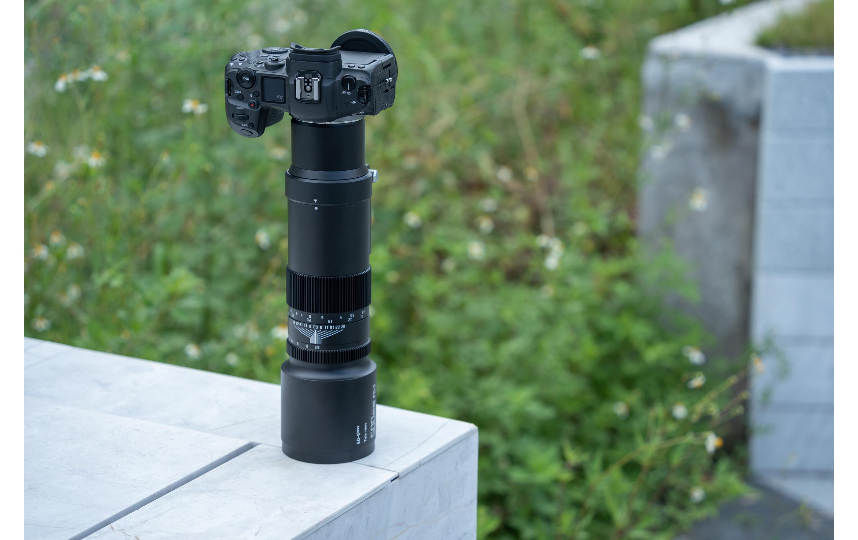 Festbrennweite 500mm F/6.3 – Canon EF<br>Teleobjektiv zum Fotografieren weit entfernter Motive wie Flugzeuge, Sport, Wildtiere und mehr
