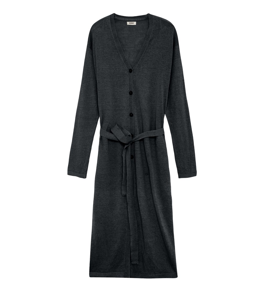 Vestido de malha ECOALF Plumalf para mulheres, preto