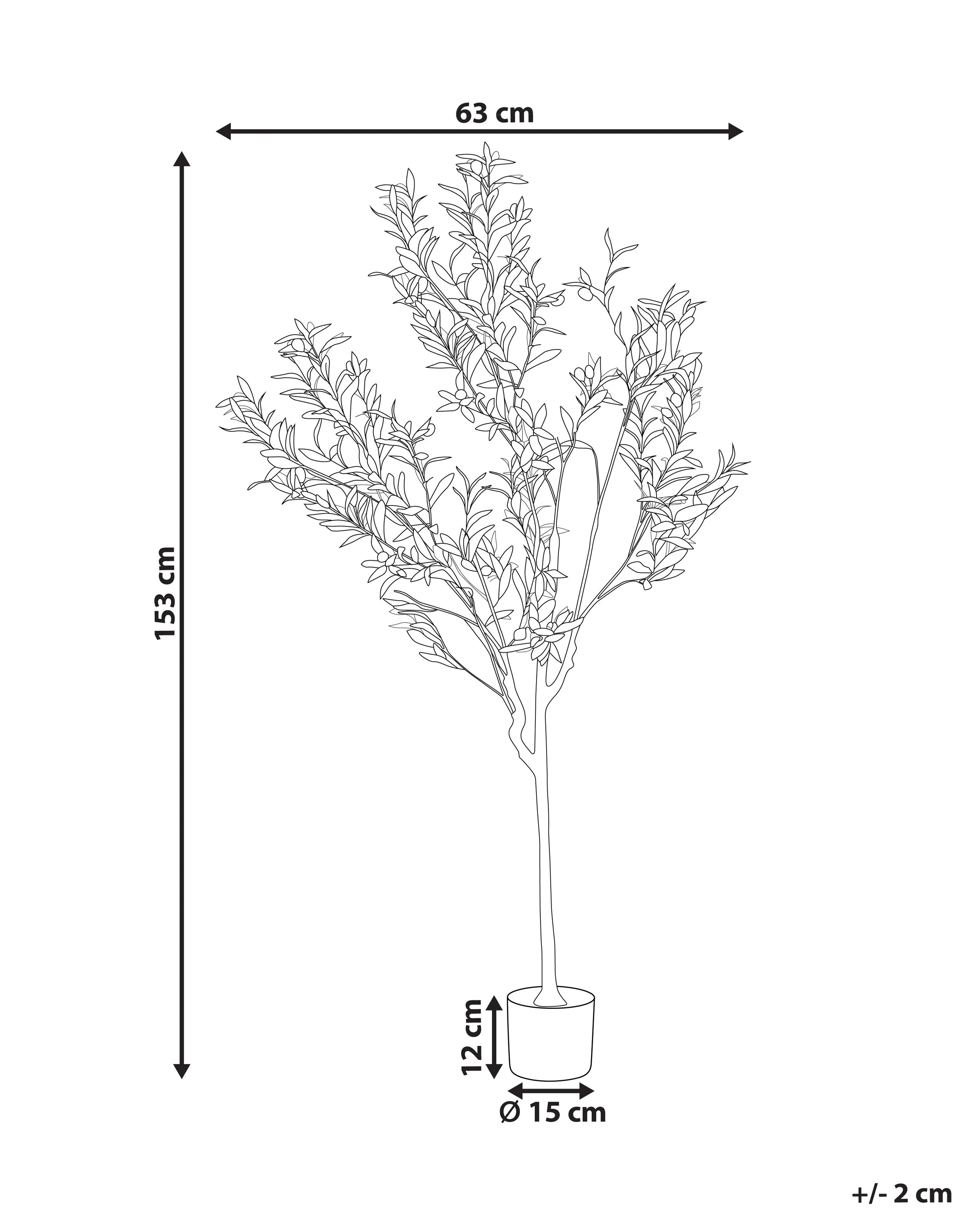 Kunstplant OLIVE TREE 153 cm Groen