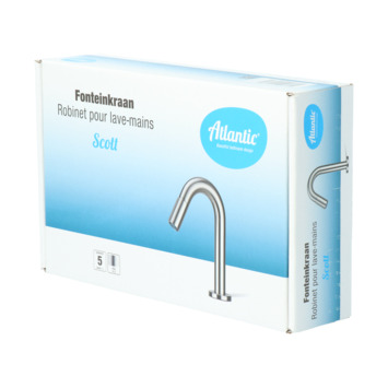 Atlantic fonteinkraan Scott met draaiknop RVS