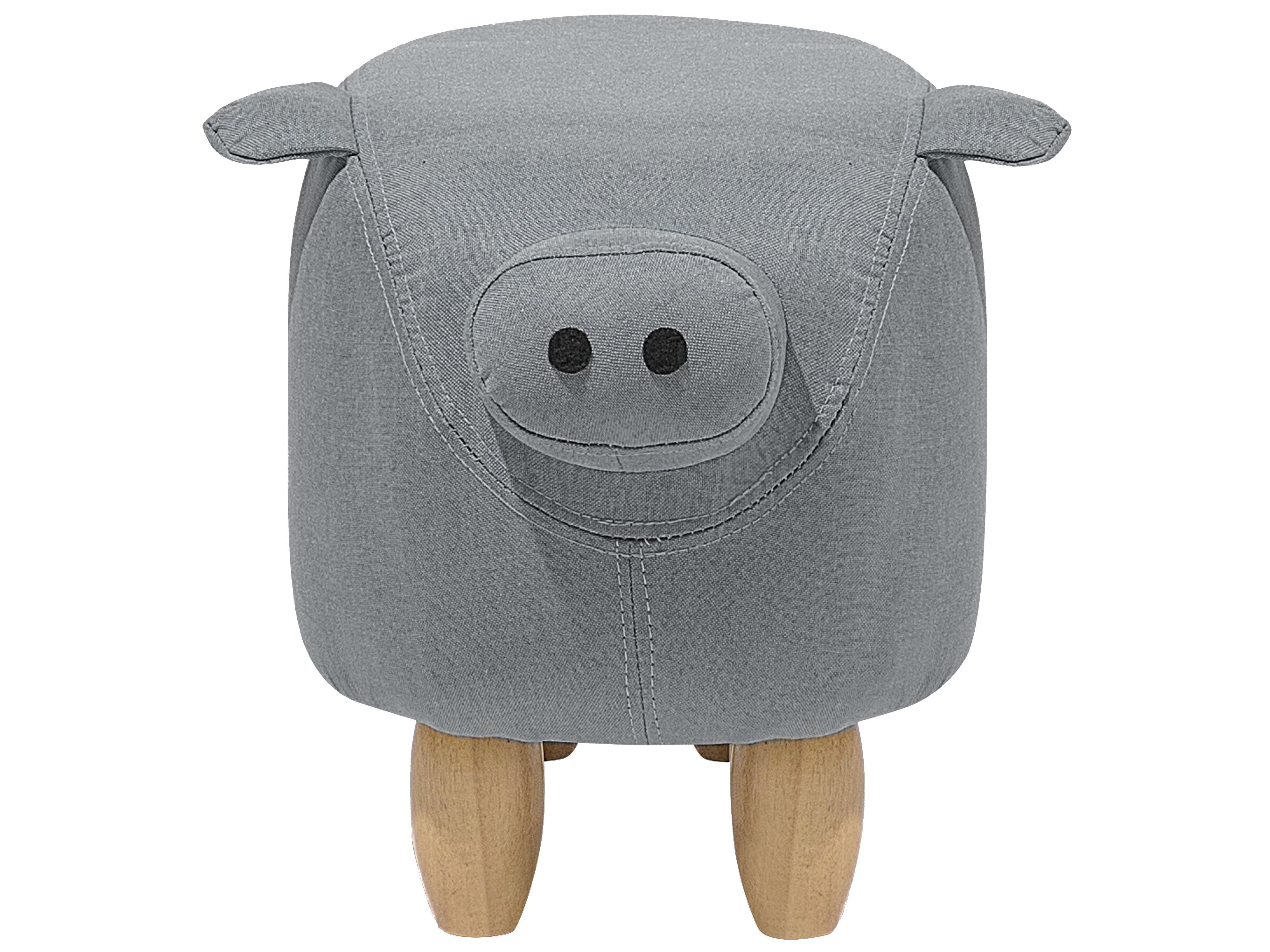 Dierenpoef PIGGY Stof Lichtgrijs Varken