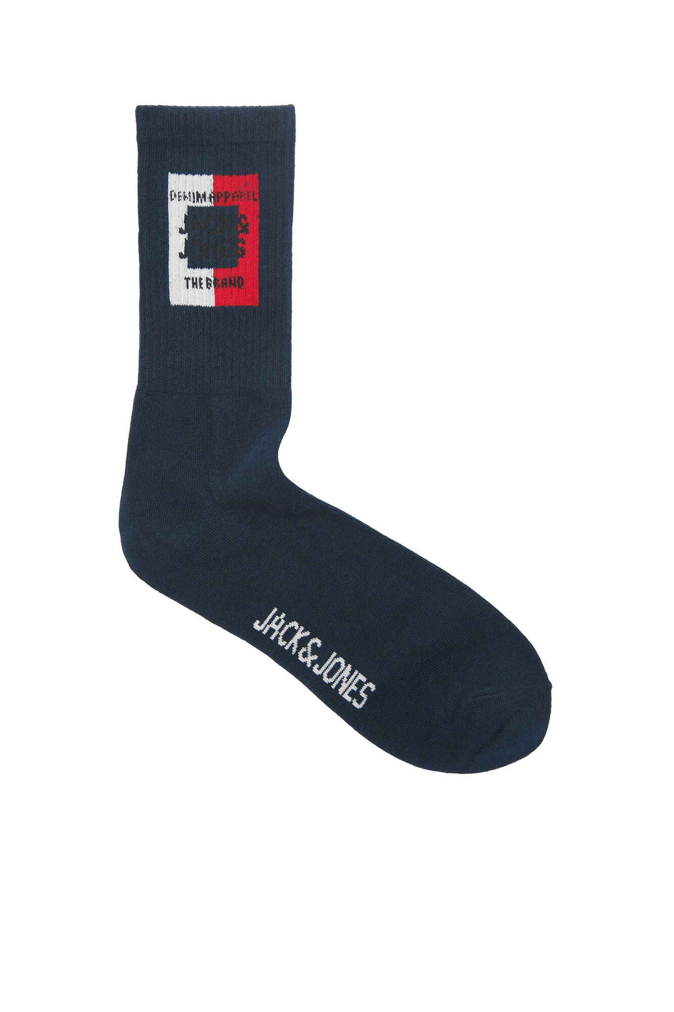 Pacote com 5 pares de meias até o joelho com estampa do logotipo.