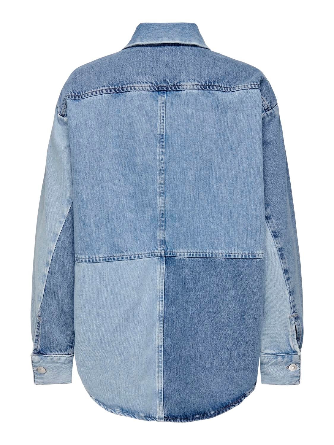 ONLSANINA Jeanshemd Light Blue Denim