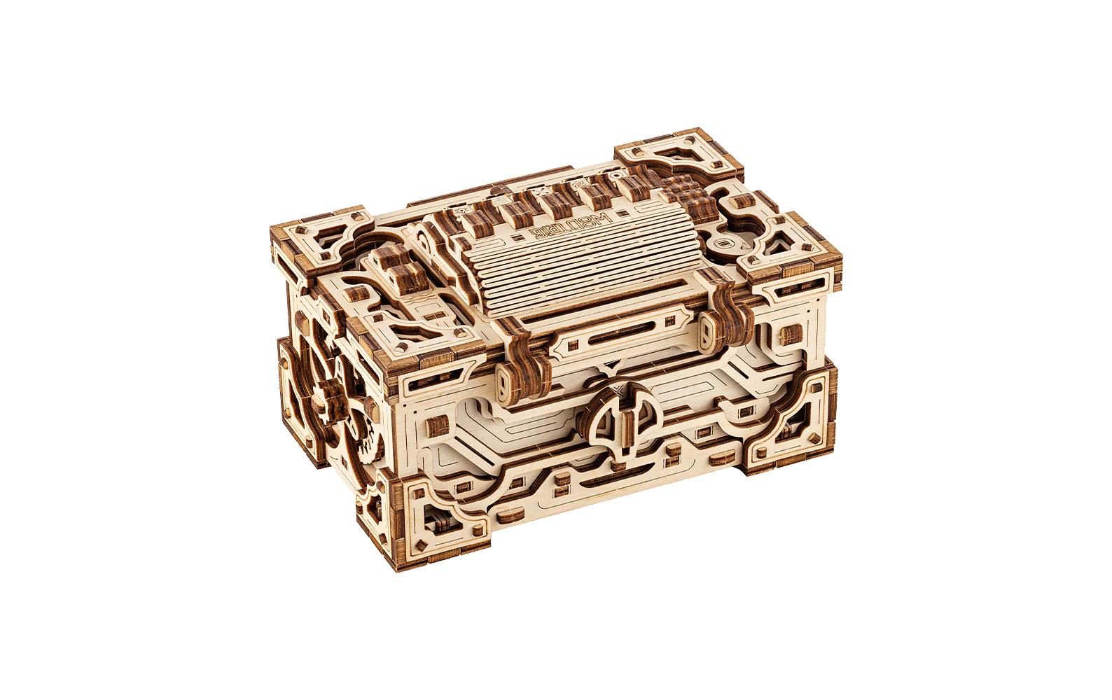 Bausatz Enigma TruheRätselbox 3D Bausatz aus Holz
