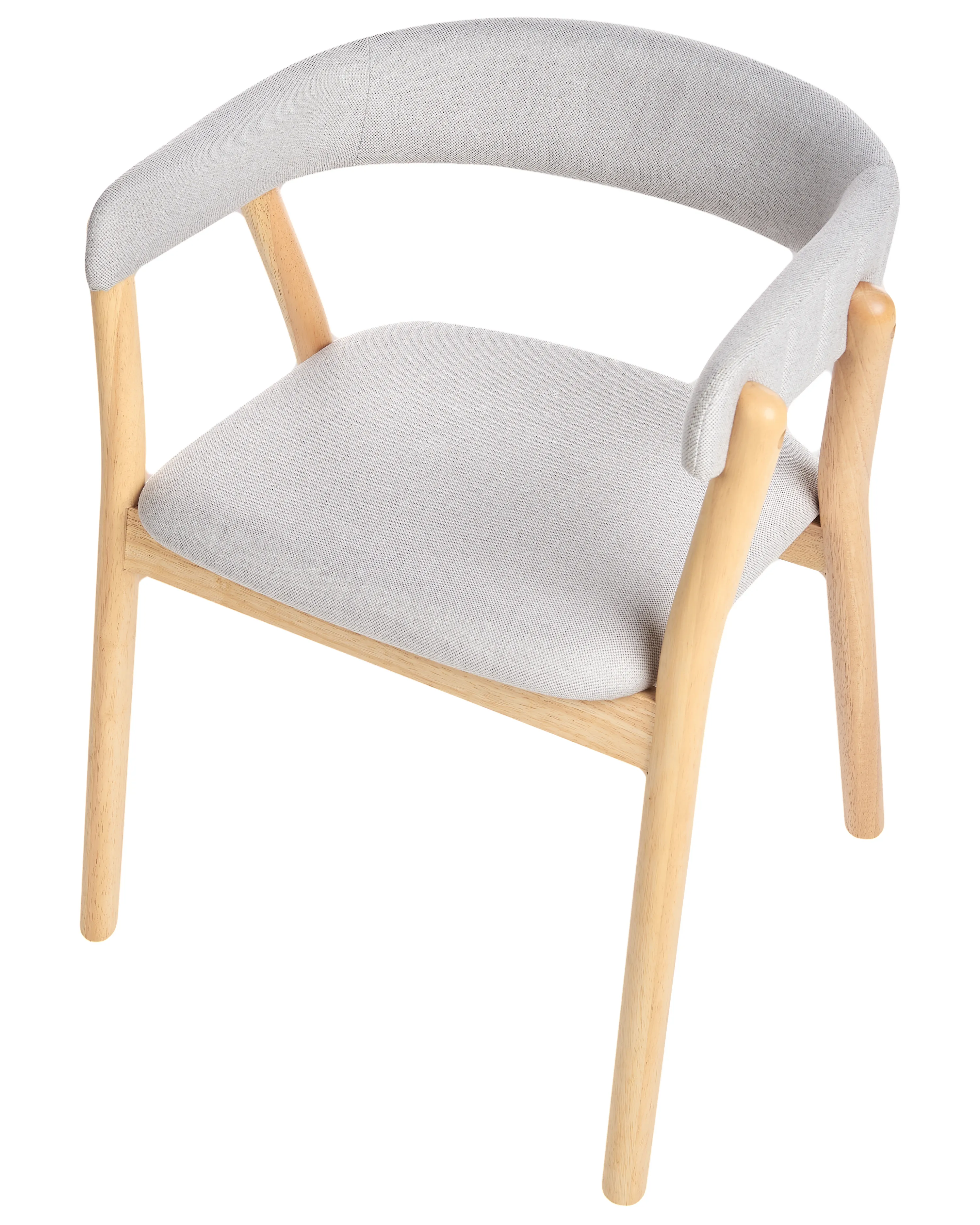 Set van 2 eetkamerstoelen MYLO Hout Lichtbruin/grijs