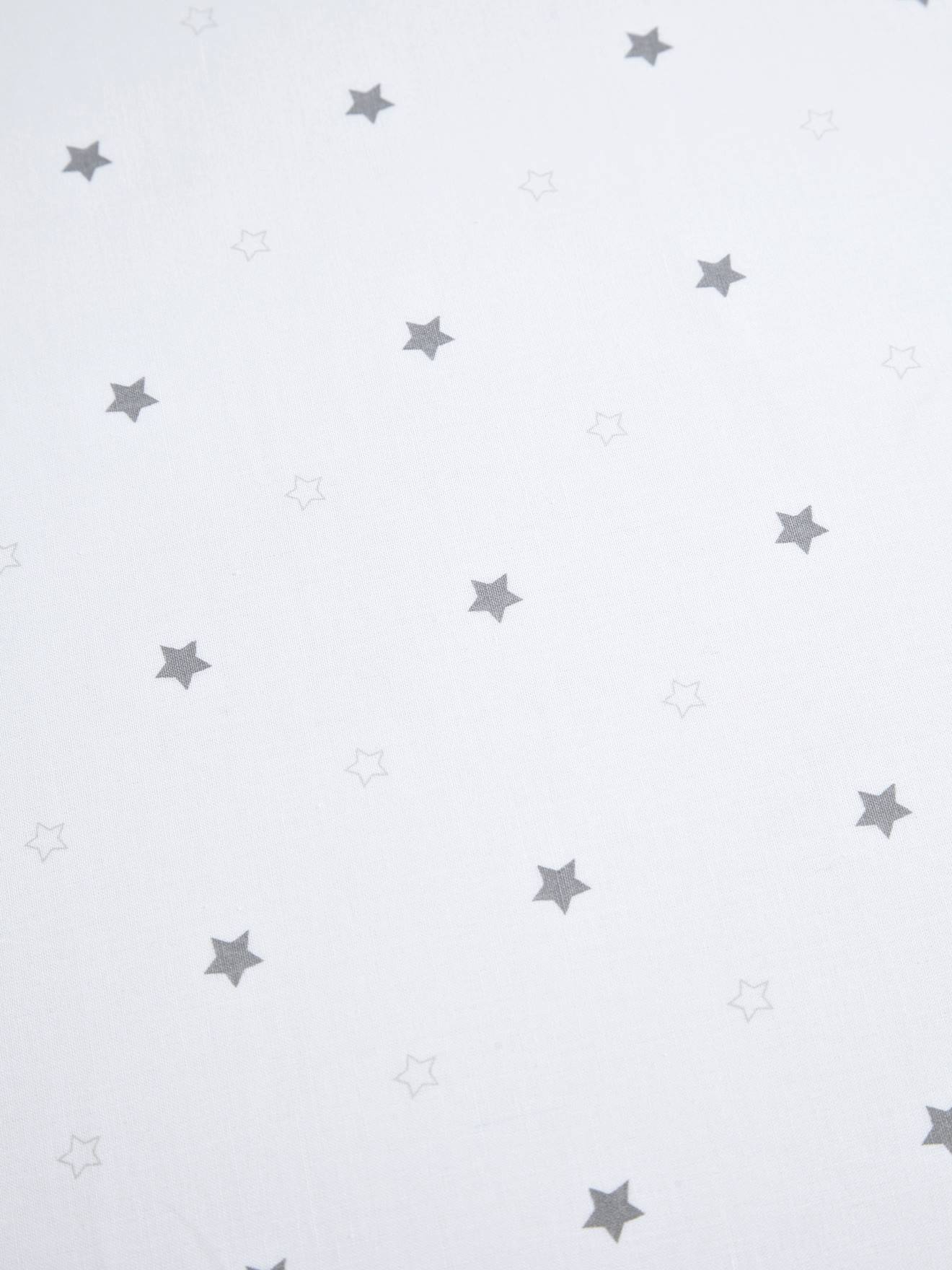 Lençol de bebê com elástico STARFALL branco/estrelas