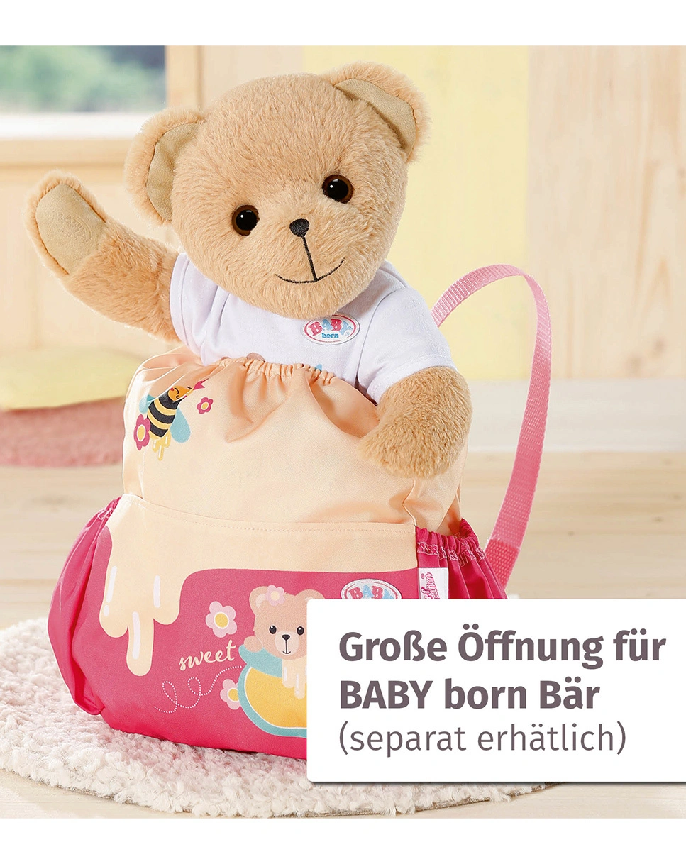 BABY born® Rucksack BÄR (25x28x1,5) in rosa