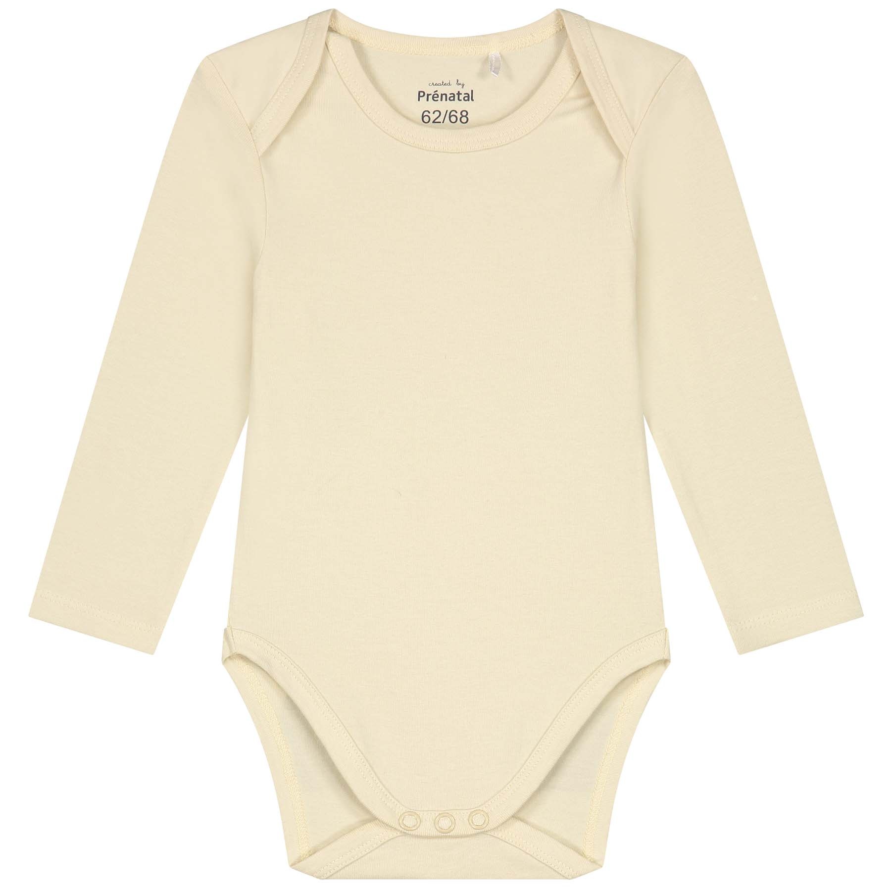 Prénatal basis romper lange mouwen effen beige