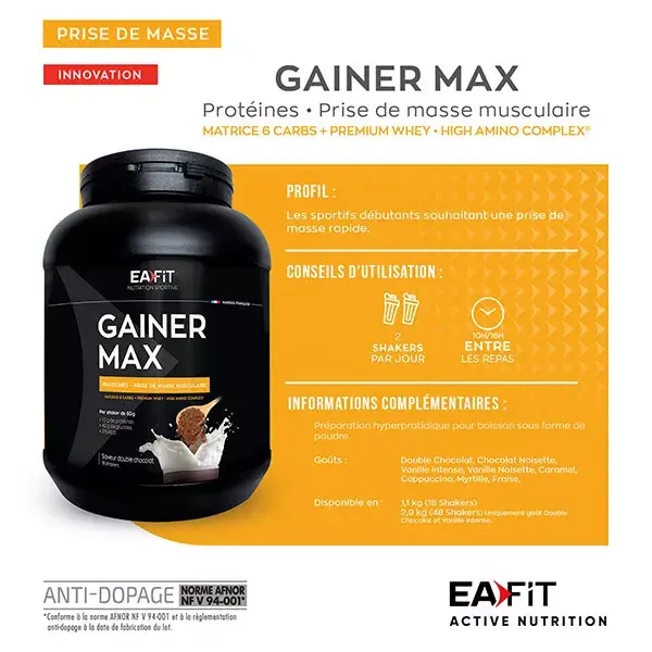 Eafit Gainer Max Chocolate Avelã 1,1kg