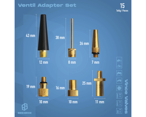 Bike Broz ventieladapter voor alle Vince Valves ventielen